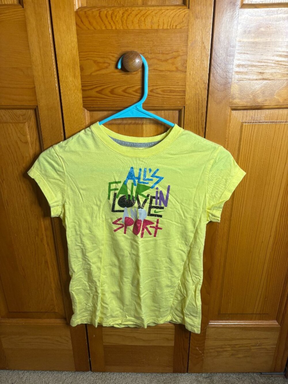 Nike Neon Yellow/Green Girls Athletic Top